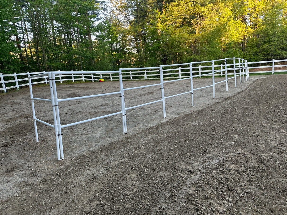 Modular Horse Corral Portable Panel Fencing: (Liberty 24 Panels; 3 Rails)