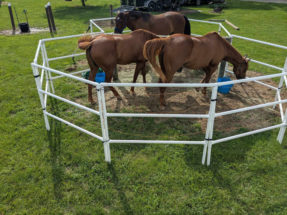 Modular Horse Corral Portable Panel Fencing: (Liberty 14 Panels; 3 Rails)