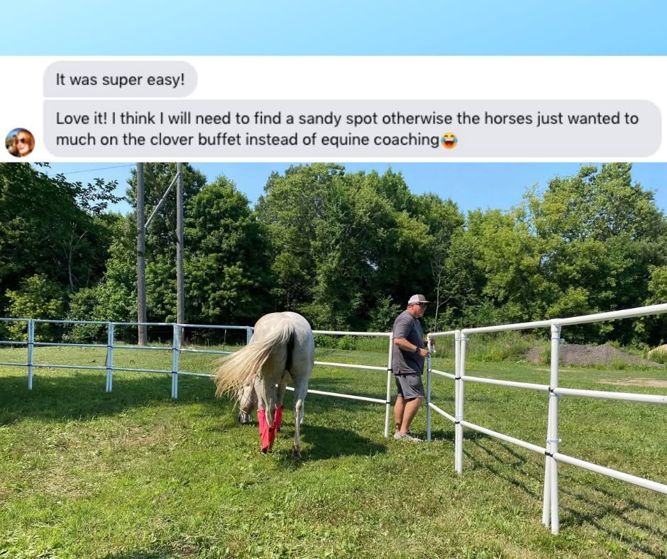 Modular Horse Corral Portable Panel Fencing: (Liberty 14 Panels; 3 Rails)