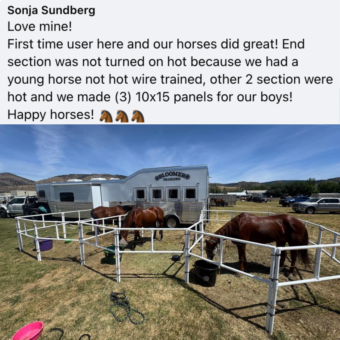 BOGO Buy 6 Get 6 50% OFF: Heavy-Duty Electric Ready-Made Corral (12 Panels; 2 Rails)