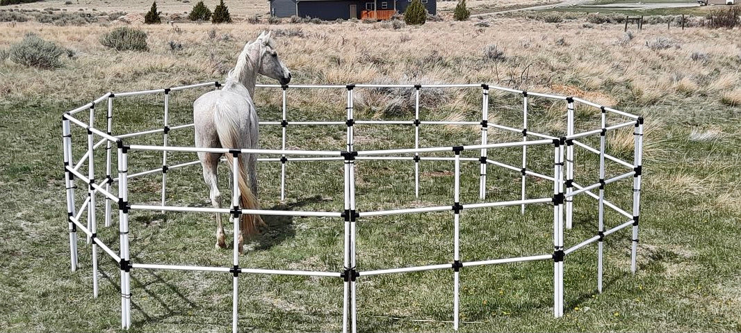 Ready Made Portable Horse Corrals: (EconoLine 10 Panels; 3 Rails)