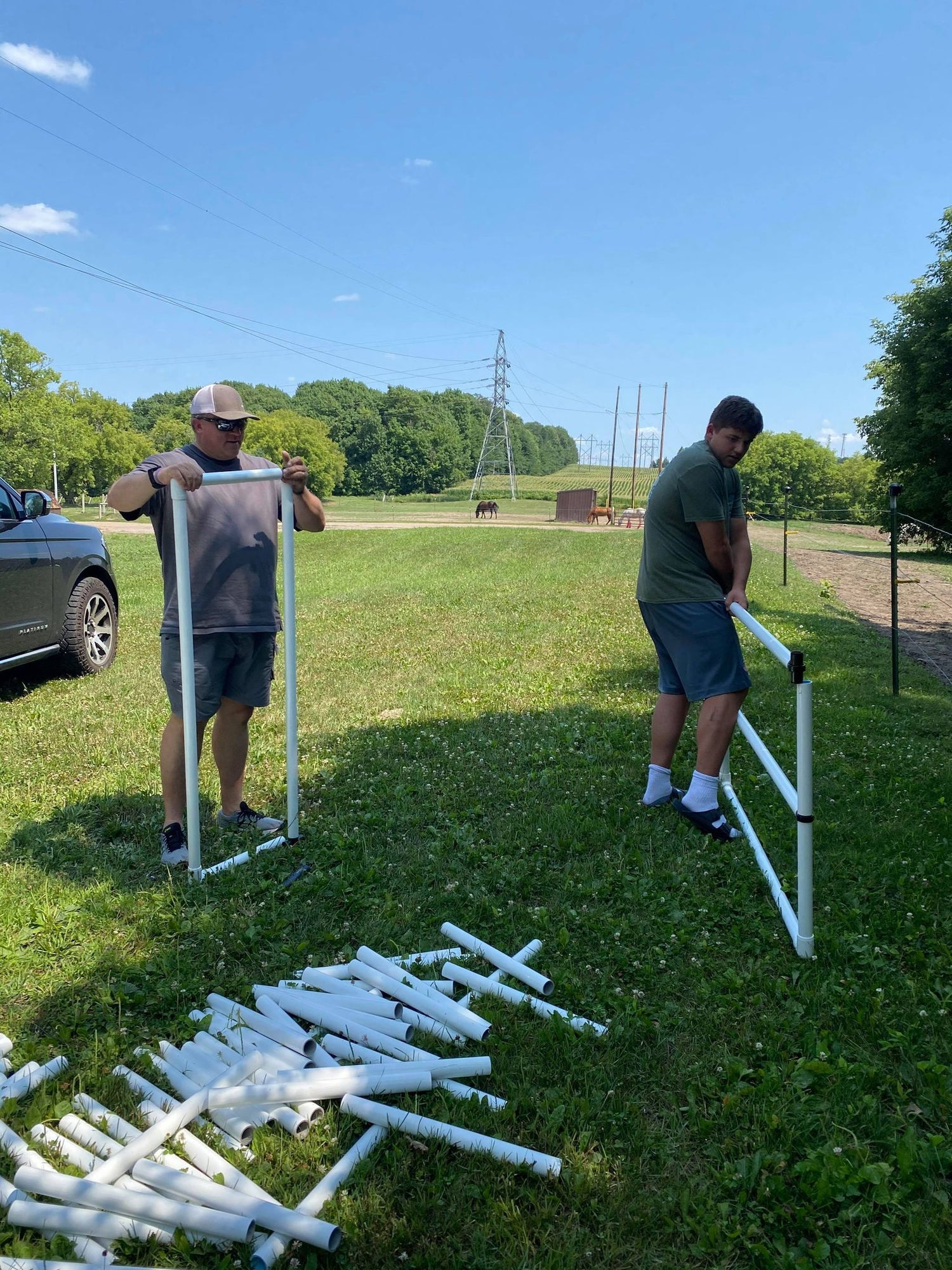 Modular Horse Corral Portable Panel Fencing: (Liberty 14 Panels; 3 Rails)