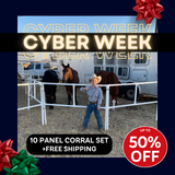 Heavy-Duty Electric Ready-Made Corral (10 Panels; 2 Rails)