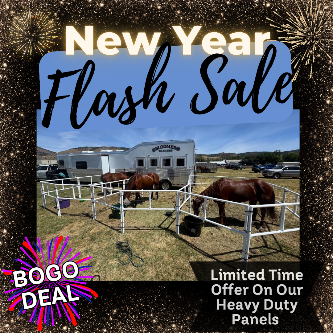 BOGO Buy 6 Get 6 50% OFF: Heavy-Duty Electric Ready-Made Corral (12 Panels; 2 Rails)