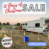 BOGO Buy 6 Get 6 50% OFF: Heavy-Duty Electric Ready-Made Corral (12 Panels; 2 Rails)