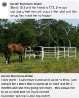 BOGO Modular Horse Corral Portable Panel Fencing:  (BOGO50 5+5 = 10 Panels 3 Rails)