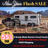 Ready Made Portable Electric Horse Corral Fencing: (Electric EconoLine 8 Panels; 2 Rails)