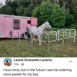 Portable  Electric Horse Corral Fencing 8 Panels 2 Rails