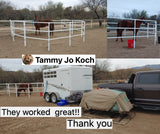 Modular Horse Corral Portable Panel Fencing: (Liberty 8 Panels; 3 Rails)