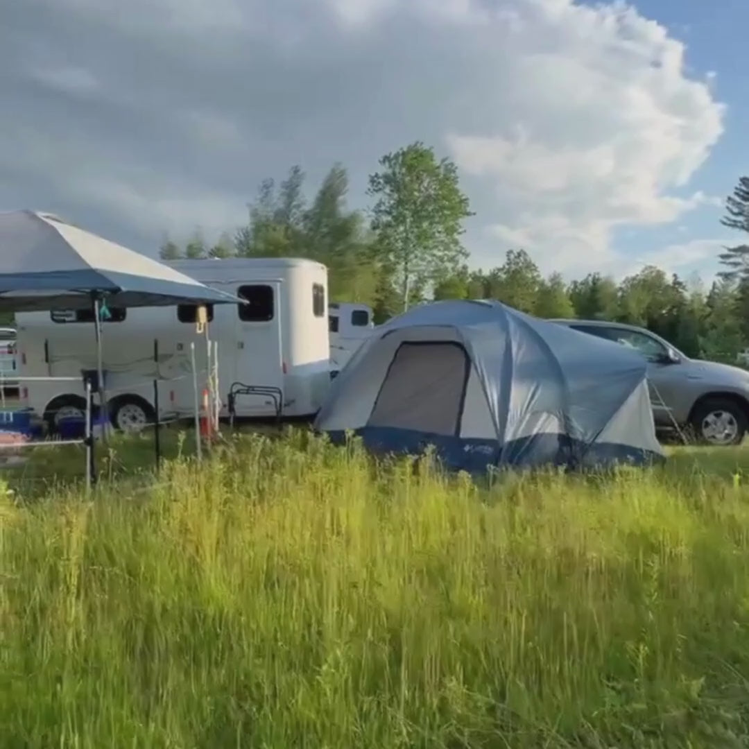 BOGO Ready Made Portable Electric Horse Corral Fencing: (Electric EconoLine 8x2 = 16 Panels; 2 Rails)